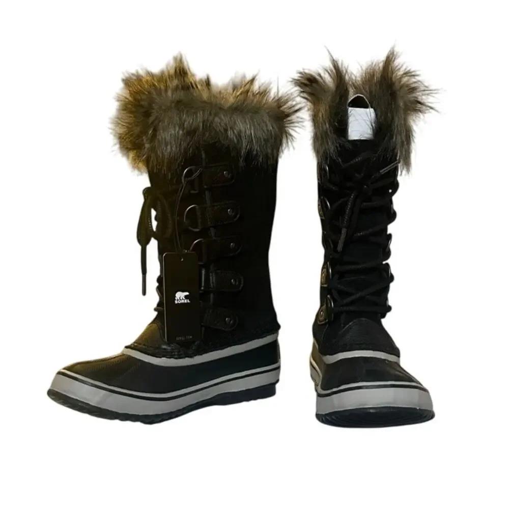 SOREL Women's Joan Of Arctic Black, Quarry WP Snow Boots Size 5.5